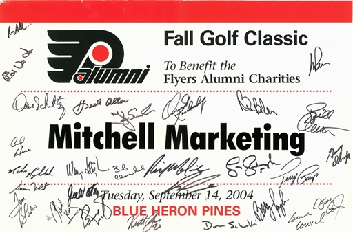 Philadelphia Flyers Greats Multi Signed Fall Golf Classic Tee Marker With 28 Signatures (Beckett)